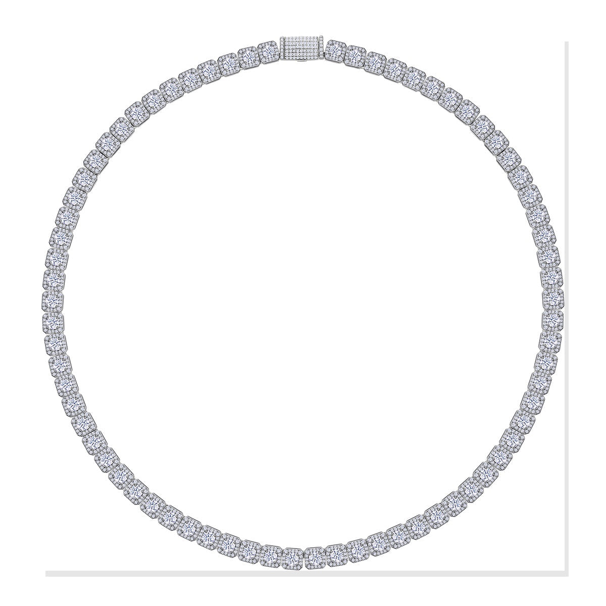 Iced Tennis Necklace | Moissanite