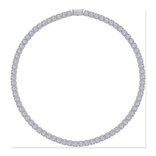 Iced Tennis Necklace | Moissanite
