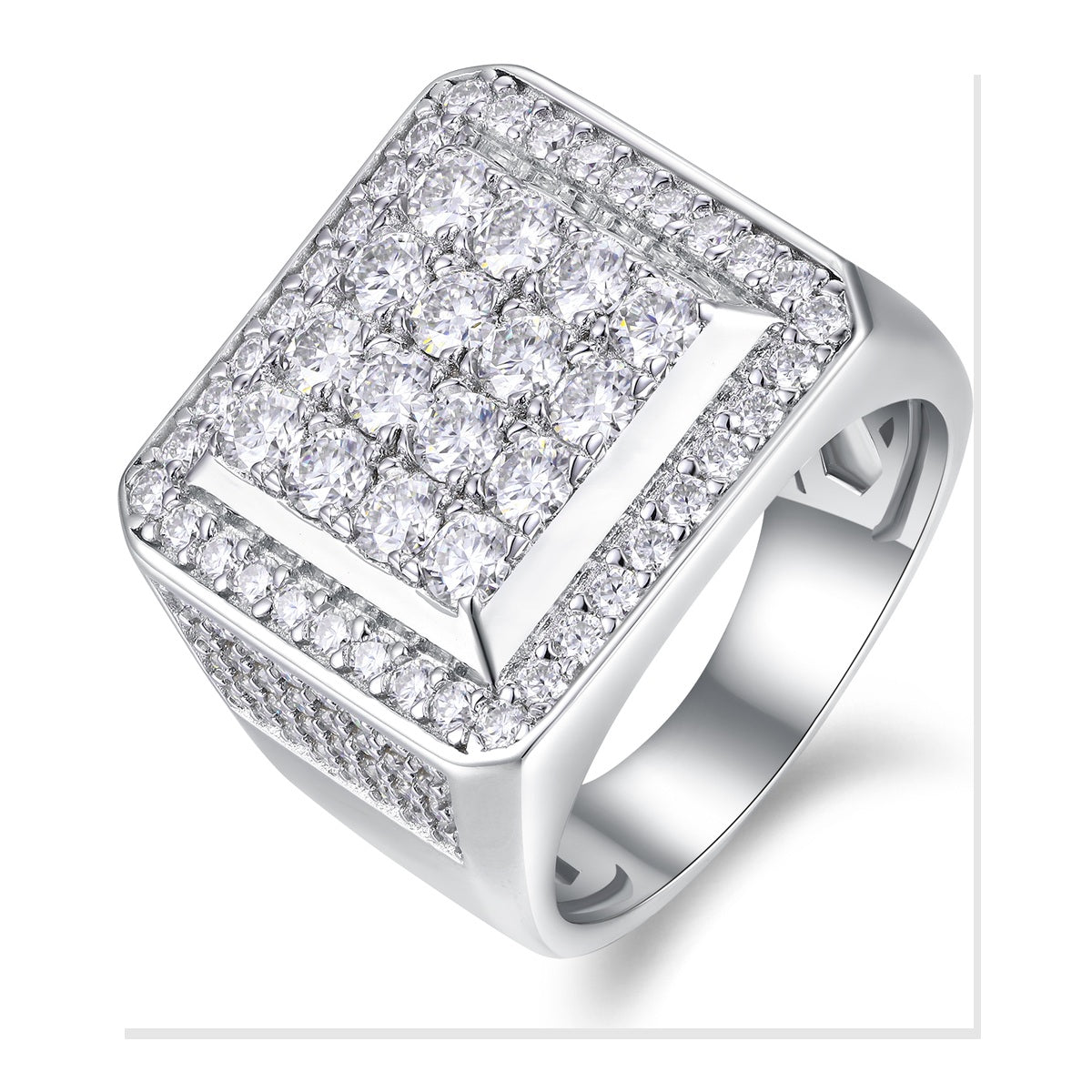 Iced Statement Ring | Moissanite