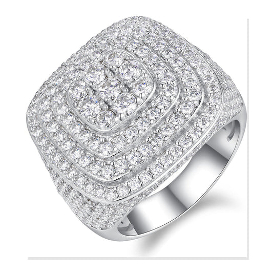 Iced Statement Ring | Moissanite