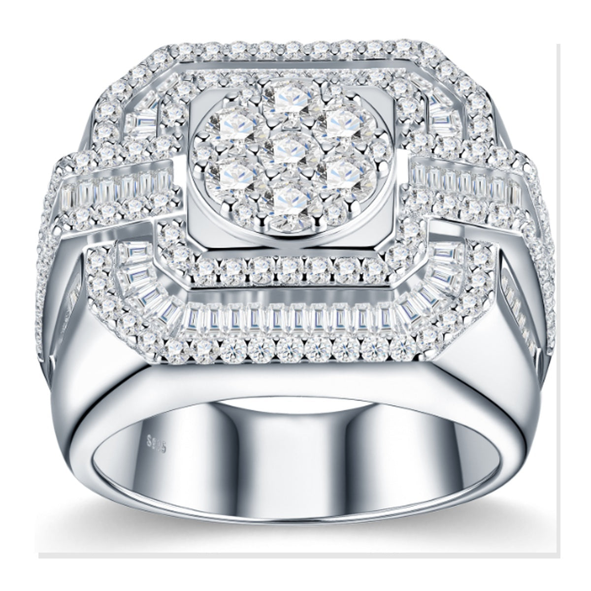 Iced Statement Ring | Moissanite
