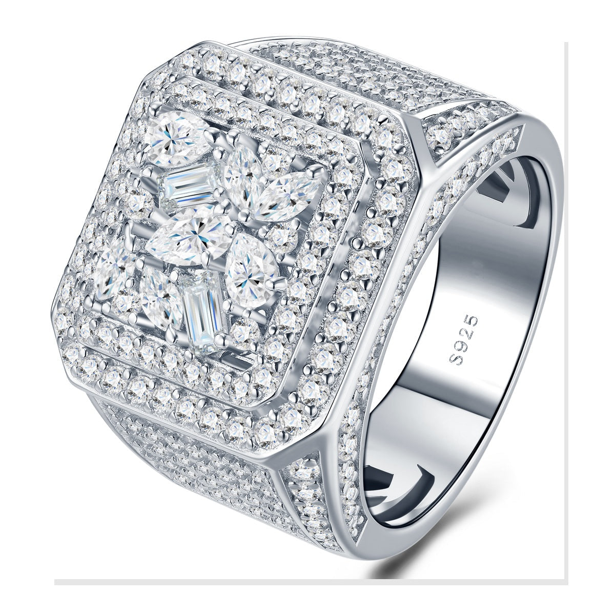 Iced Statement Ring | Moissanite