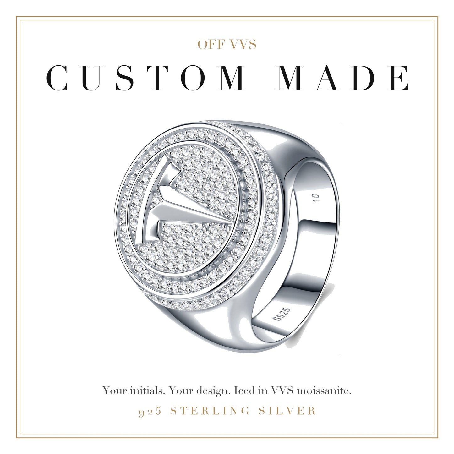 OFF VVS Custom Made — VVS moissanite custom jewelry in 925 sterling silver