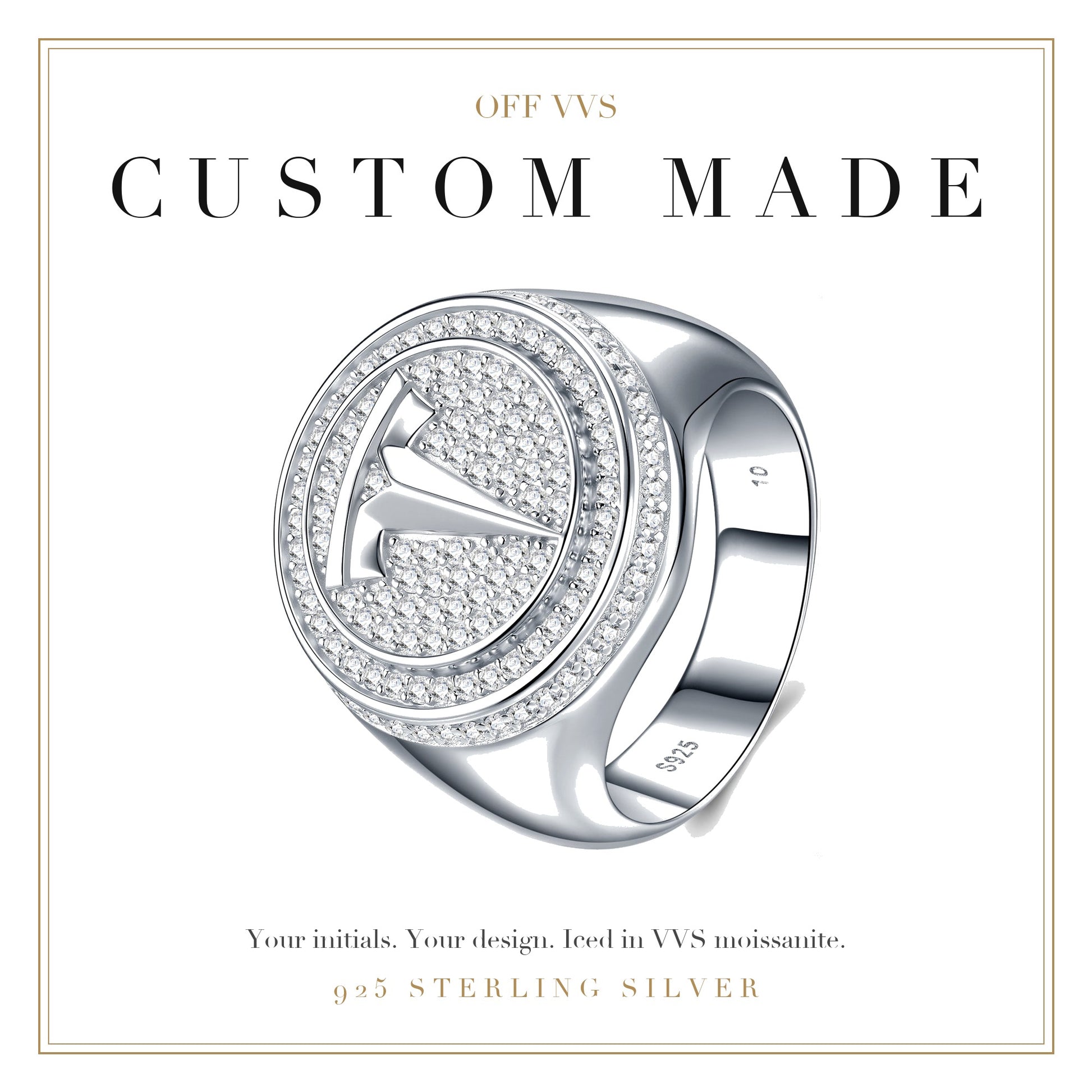 OFF VVS Custom Made — VVS moissanite custom jewelry in 925 sterling silver