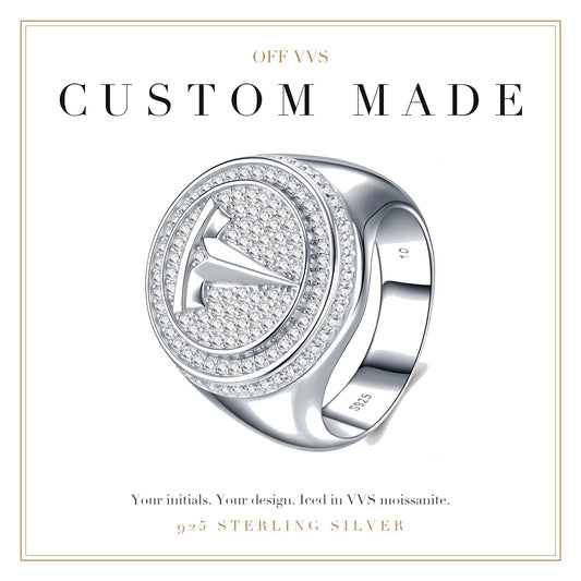 OFF VVS Custom Made — VVS moissanite custom jewelry in 925 sterling silver