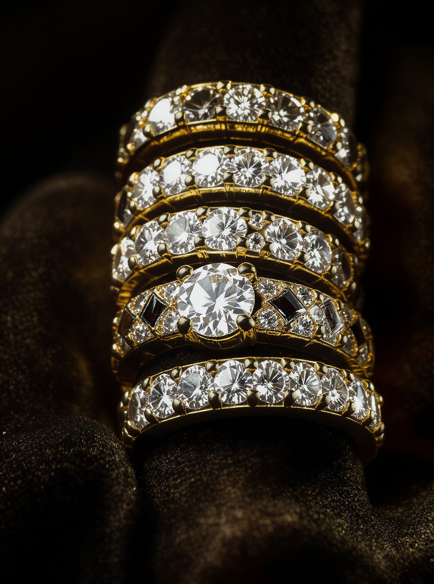 OFF VVS iced rings collection